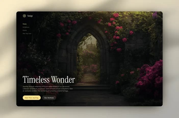 Timeless Wonder — editorial landing page
